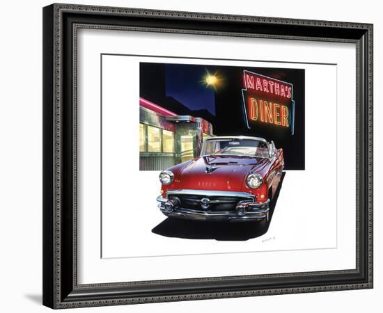 Buick '56 at Martha's Diner-Graham Reynold-Framed Art Print