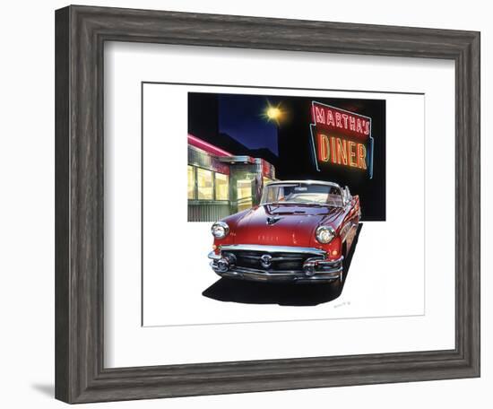 Buick '56 at Martha's Diner-Graham Reynold-Framed Art Print