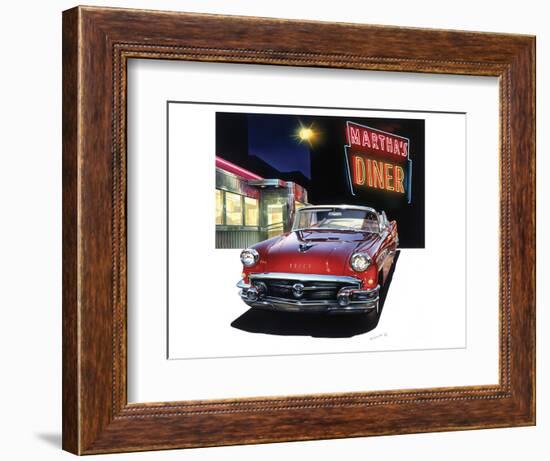 Buick '56 at Martha's Diner-Graham Reynold-Framed Art Print