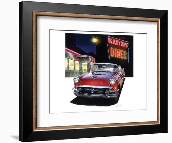 Buick '56 at Martha's Diner-Graham Reynold-Framed Art Print