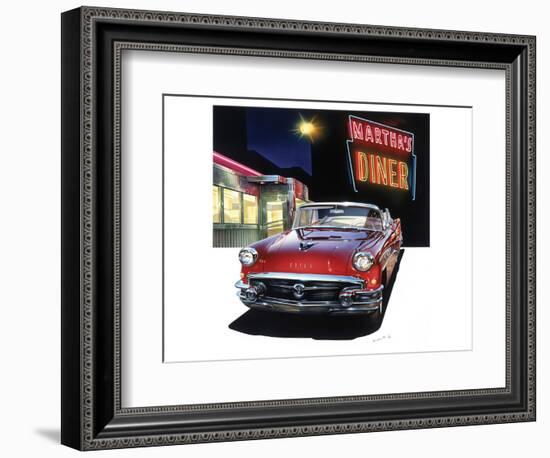 Buick '56 at Martha's Diner-Graham Reynold-Framed Art Print