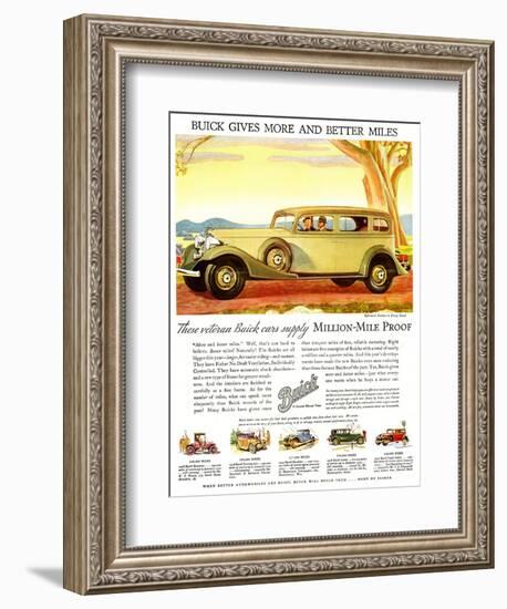 Buick Division of General Motors, Magazine Advertisement, USA, 1930-null-Framed Giclee Print