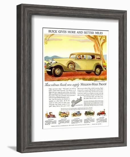 Buick Division of General Motors, Magazine Advertisement, USA, 1930-null-Framed Giclee Print