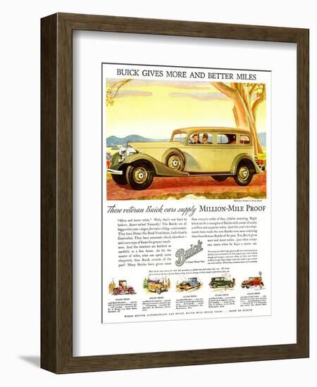 Buick Division of General Motors, Magazine Advertisement, USA, 1930-null-Framed Giclee Print