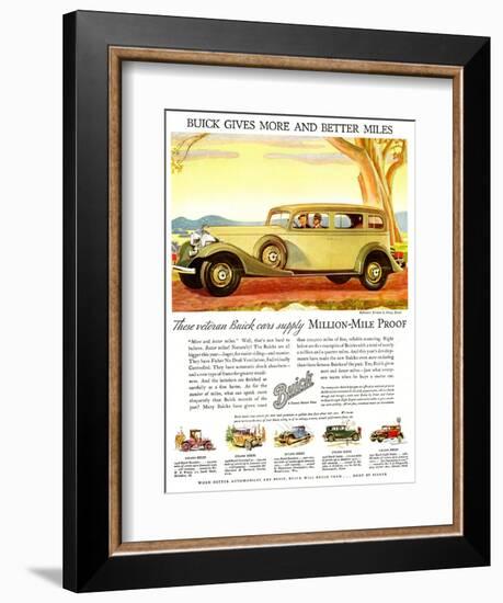 Buick Division of General Motors, Magazine Advertisement, USA, 1930-null-Framed Giclee Print