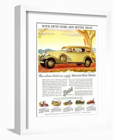 Buick Division of General Motors, Magazine Advertisement, USA, 1930-null-Framed Giclee Print