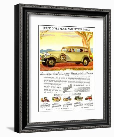 Buick Division of General Motors, Magazine Advertisement, USA, 1930-null-Framed Giclee Print