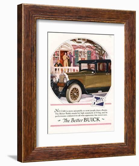 Buick, Magazine Advertisement, USA, 1925-null-Framed Giclee Print