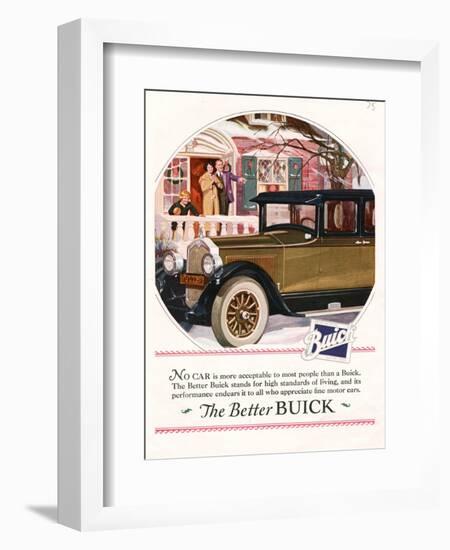 Buick, Magazine Advertisement, USA, 1925-null-Framed Giclee Print