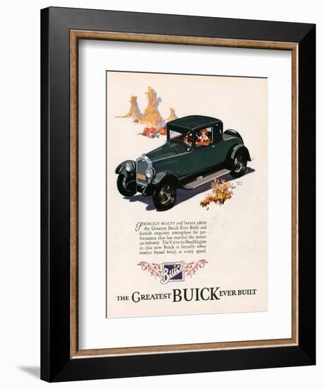 Buick, Magazine Advertisement, USA, 1926-null-Framed Giclee Print