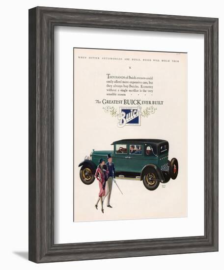 Buick, Magazine Advertisement, USA, 1927-null-Framed Giclee Print