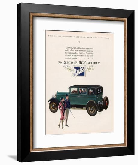 Buick, Magazine Advertisement, USA, 1927-null-Framed Giclee Print