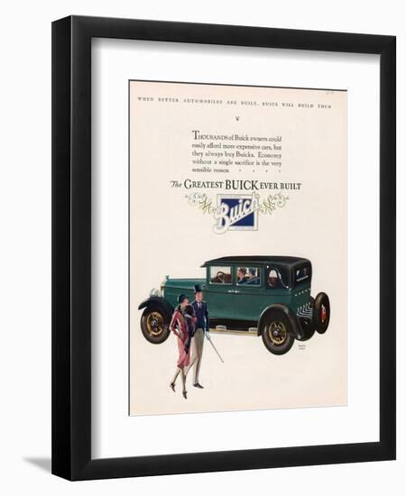 Buick, Magazine Advertisement, USA, 1927-null-Framed Giclee Print