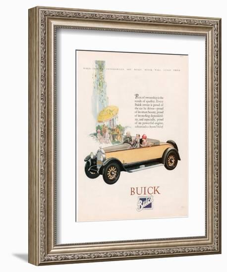 Buick, Magazine Advertisement, USA, 1927-null-Framed Giclee Print