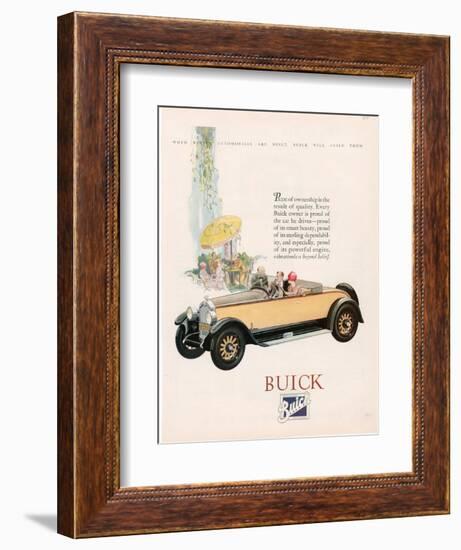 Buick, Magazine Advertisement, USA, 1927-null-Framed Giclee Print