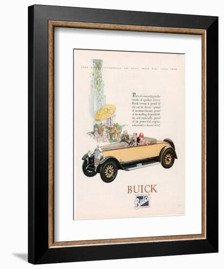 Buick, Magazine Advertisement, USA, 1927-null-Framed Giclee Print