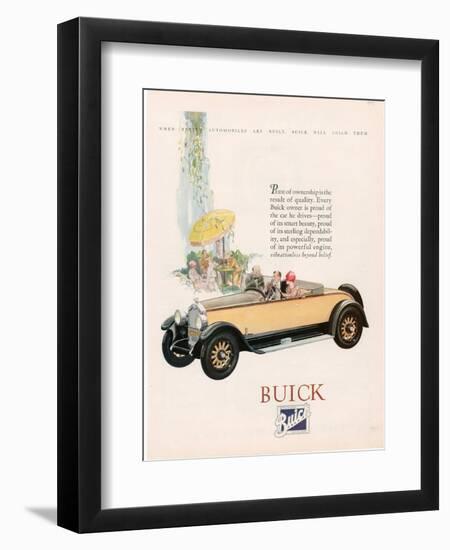 Buick, Magazine Advertisement, USA, 1927-null-Framed Giclee Print