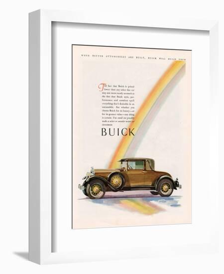 Buick, Magazine Advertisement, USA, 1928-null-Framed Giclee Print