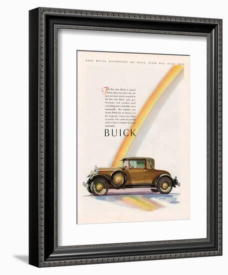 Buick, Magazine Advertisement, USA, 1928-null-Framed Giclee Print