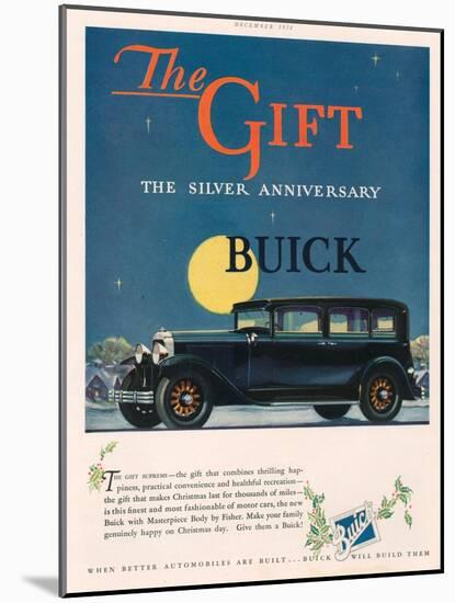 Buick, Magazine Advertisement, USA, 1928-null-Mounted Giclee Print