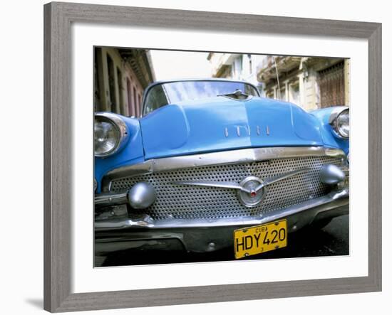 Buick, Old American Car, Havana, Cuba, West Indies, Central America-Lee Frost-Framed Photographic Print