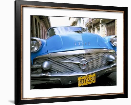 Buick, Old American Car, Havana, Cuba, West Indies, Central America-Lee Frost-Framed Photographic Print