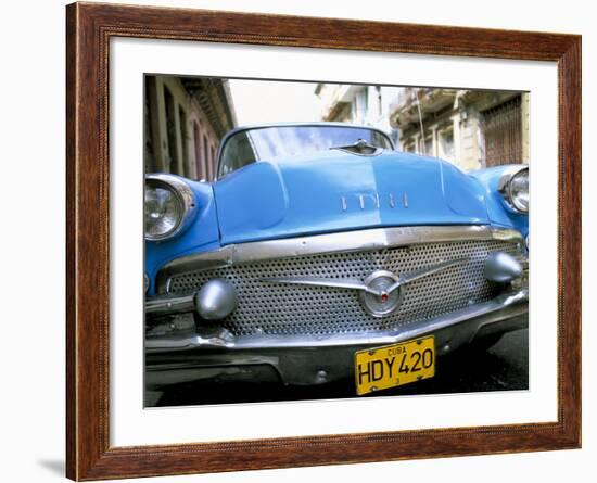 Buick, Old American Car, Havana, Cuba, West Indies, Central America-Lee Frost-Framed Photographic Print