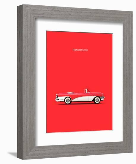 Buick Roadmaster 55 Red-Mark Rogan-Framed Art Print