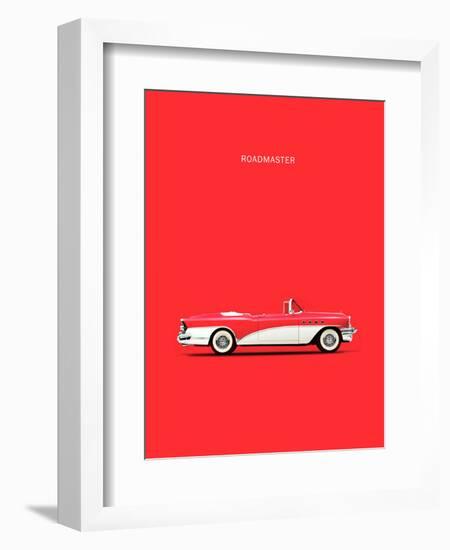 Buick Roadmaster 55 Red-Mark Rogan-Framed Art Print