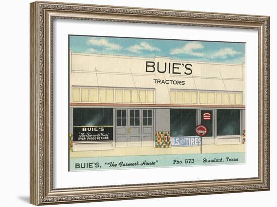 Buie's Tractors, Stamford, Texas-null-Framed Art Print