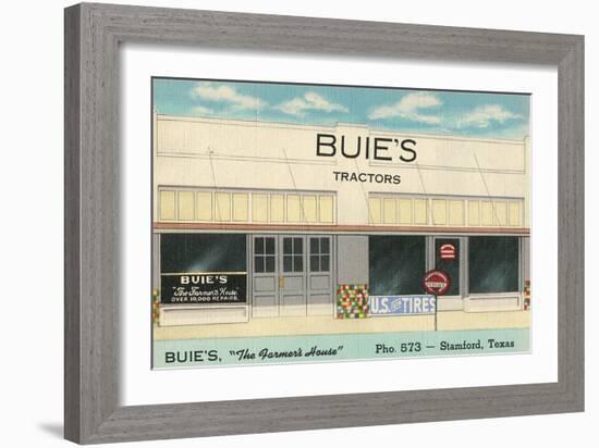 Buie's Tractors, Stamford, Texas-null-Framed Art Print