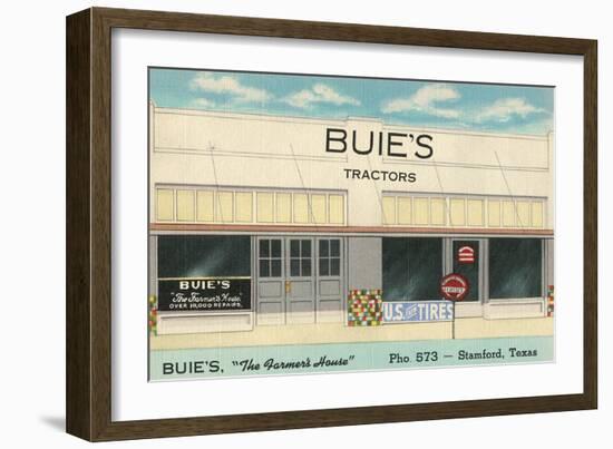 Buie's Tractors, Stamford, Texas-null-Framed Art Print