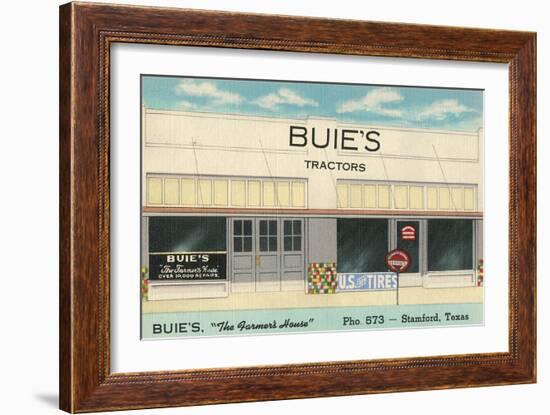 Buie's Tractors, Stamford, Texas-null-Framed Art Print