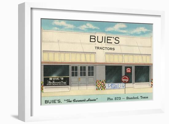 Buie's Tractors, Stamford, Texas-null-Framed Art Print