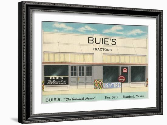 Buie's Tractors, Stamford, Texas-null-Framed Art Print