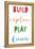 Build Explore Play Dream V2-Jennifer McCully-Framed Stretched Canvas