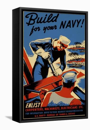 Build for Your Navy-null-Framed Premier Image Canvas