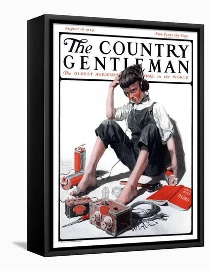 "Build Your Own Radio," Country Gentleman Cover, August 16, 1924-William Meade Prince-Framed Premier Image Canvas