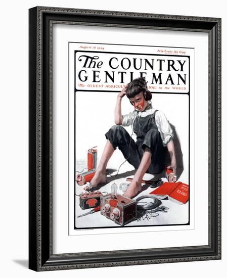 "Build Your Own Radio," Country Gentleman Cover, August 16, 1924-William Meade Prince-Framed Giclee Print