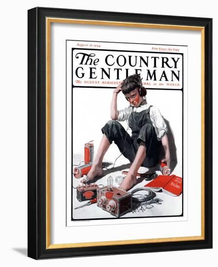 "Build Your Own Radio," Country Gentleman Cover, August 16, 1924-William Meade Prince-Framed Giclee Print