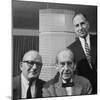 Builder Emory Roth, Erwin Wolfson, and Architect Walter Gropius with Grand Central Building Model-Andreas Feininger-Mounted Premium Photographic Print