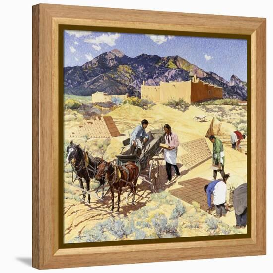Builders in the Desert-Walter Ufer-Framed Premier Image Canvas