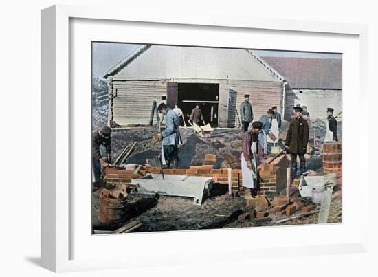 Builders Outside Moscow, Russia, C1890-Gillot-Framed Giclee Print