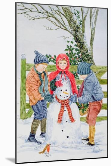 Building a Snowman-Catherine Bradbury-Mounted Giclee Print
