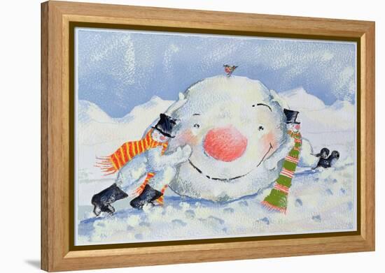 Building a Snowman-David Cooke-Framed Premier Image Canvas