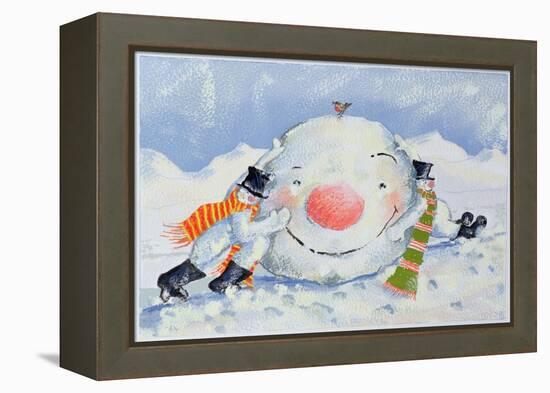 Building a Snowman-David Cooke-Framed Premier Image Canvas