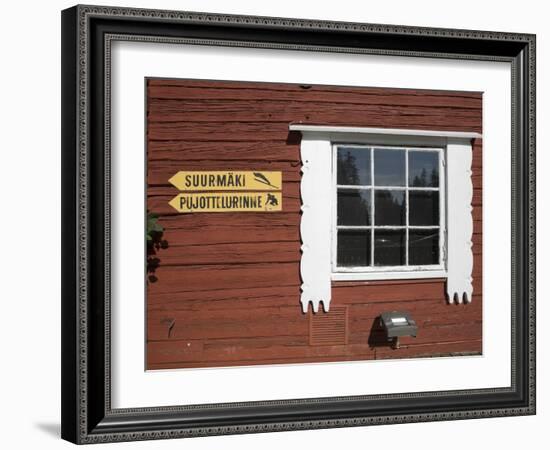 Building and Ski Jump Directions, Puijo Hill, Kaupio, Eastern Lakeland, Finland-Doug Pearson-Framed Photographic Print