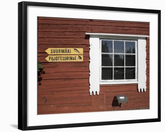 Building and Ski Jump Directions, Puijo Hill, Kaupio, Eastern Lakeland, Finland-Doug Pearson-Framed Photographic Print