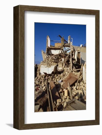 Building Destroyed by Earhquake-null-Framed Photographic Print