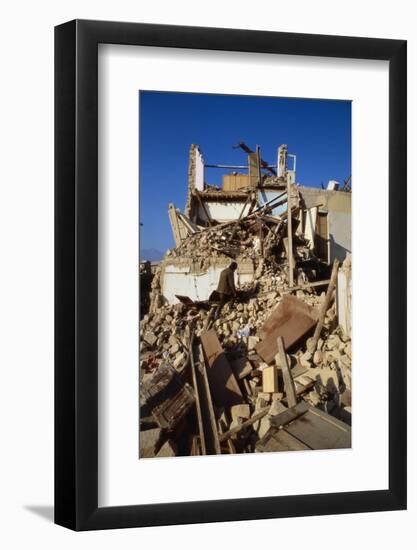 Building Destroyed by Earhquake-null-Framed Photographic Print